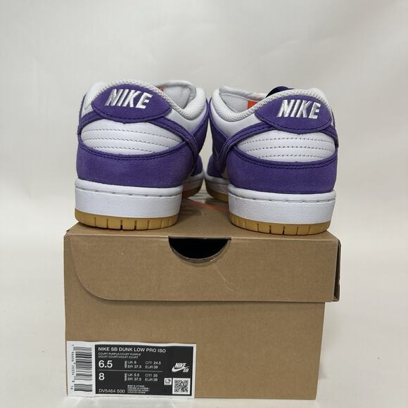 Nike SB Dunk Low Pro ISO Orange Label “Court Purple Gum” - Picture 4 of 6